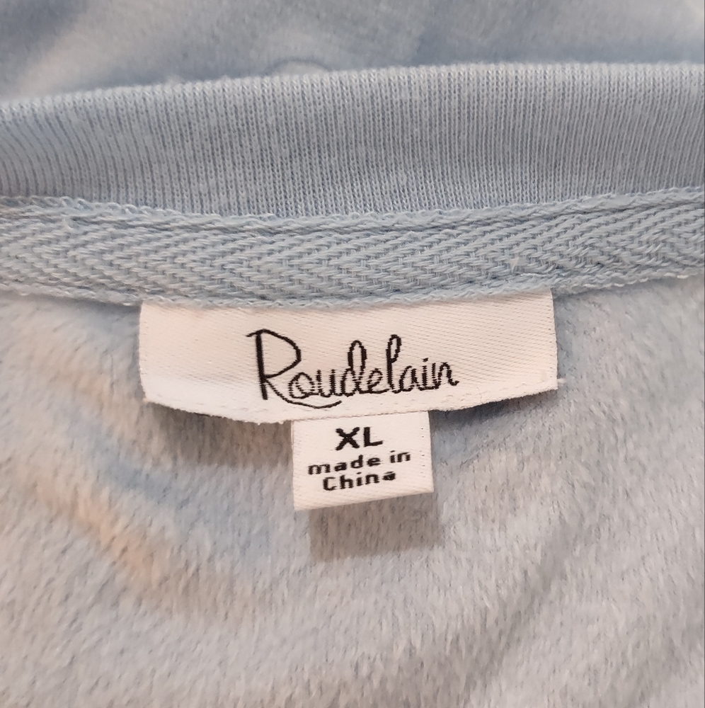 Roudelain Women's Periwinkle Blue Polka Dot Pajamas Pullover and Joggers Sz XL - Picture 4 of 6